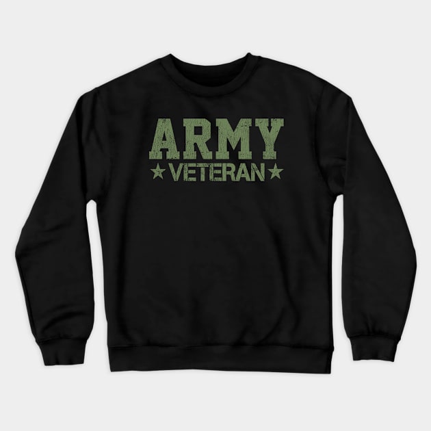 Vintage Army Veteran Crewneck Sweatshirt by lospaber